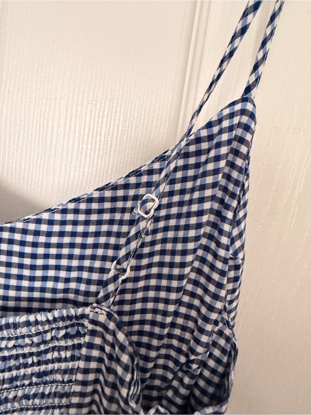 Old Navy Blue Gingham Spaghetti-Strap Sundress - Picture 3 of 5